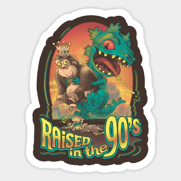 Raised in the 90s Sticker by WeaselPop